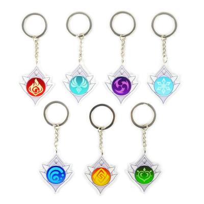 China Genshin Eco-Friendly High Quality Impact Anime Fashion Chains Man Women Brelok Symbol Key Chain For Pants Kids Pendant Key Holder for sale