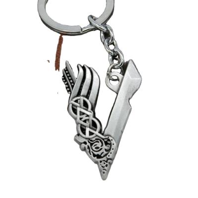 China Hot Selling Vikings Film Key Chain Eco-friendly Silver Metal Color Charms Key Chain for sale