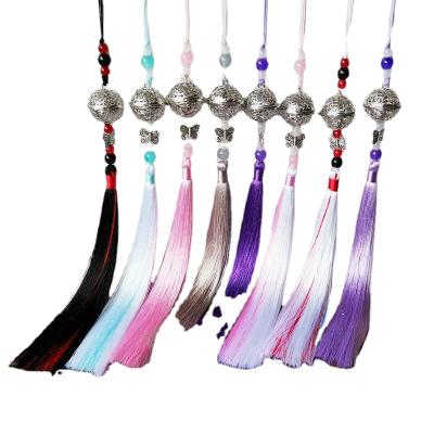 China Eco-Friendly Waist Hanged Anime Tassel Plush Woman Chain Master Big Bells Long Demonic Cultivation GongLing Teacher Gift for sale