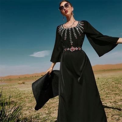 China 2022 muslim abayas jubah Anti-wrinkle woman abayah wholesale ethnic islamic clothing long satin dress muslim abayas for sale