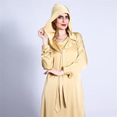 China Breathable muslim hooded abaya set turkey islamic jalabiya abayah clothing borkha 2021women new jilbab 2 pieces for sale