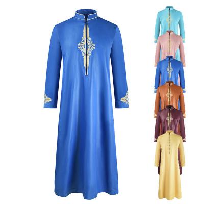 China Breathable Latest Abaya islamic clothing jubba kaftan thobe rafvero muslim mens robe muslim man abayah turkey for sale