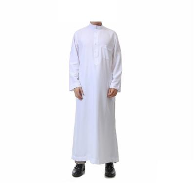 China Breathable Dubai Prayer Ramadan Liturgy Traditional Islamic Thobes Mens Muslim Abaya Dubai Islamic Clothing for sale