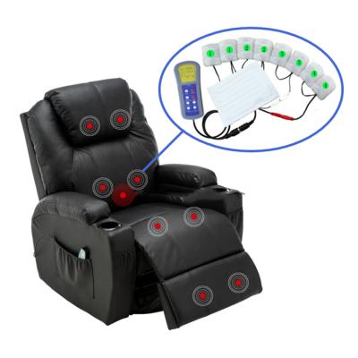 China High Quality Body Vibration Heated Small Body Sofa Back Massager Recliner Parts for sale