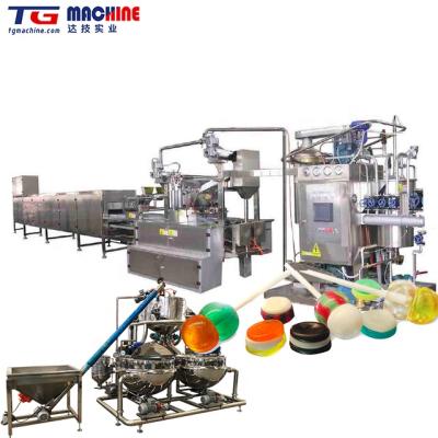 China Automatic Production Candy Candy Preparation Fruit Jelly Making Machine Lollipop Maker Machine With Flat for sale