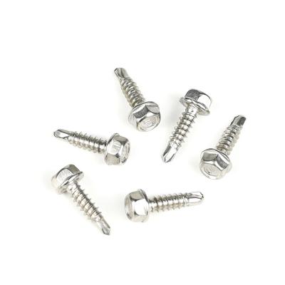 China HEX 4.8mm 30mm Teak Screw Hex Washer Head 410 Stainless Steel Self DIN7504K Self Manufacturing High Quality Customized for sale