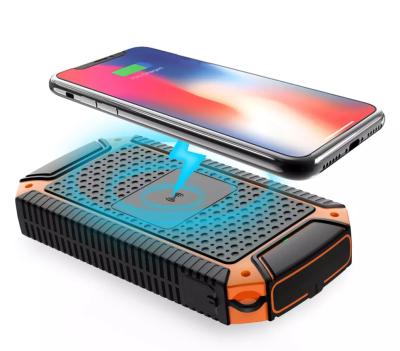 Китай Fast Charging Support Cigarette Lighter Waterproof 10000 MAH Hours Charger Solar Power Wireless Bank For Mobile Phone продается