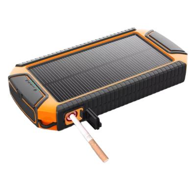 Chine Fast Charging Support Cigarette Lighter 10000mAh Charger Waterproof Wireless Solar Power Bank à vendre