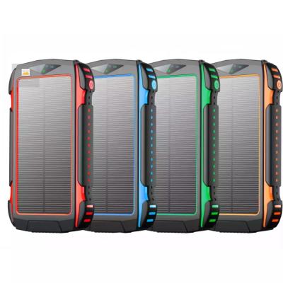 China LED display new solar powerbank 10000mah 20000mah 30000mah portable solar power bank 20000mah for sale