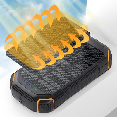 China Portable Waterproof Solar Panel Charging Powerbanks 20000mAh High Capacity 30000mAh Charger Solar Power Bank for sale