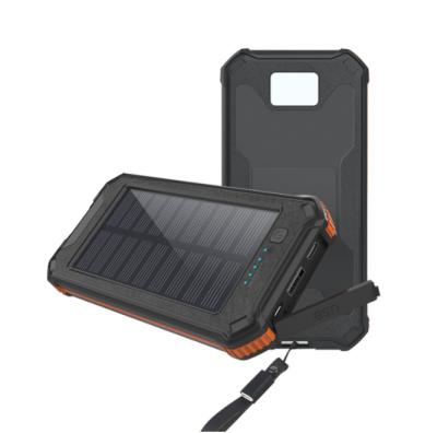 China Portable 10000mah 20000mah Solar Panel Power Bank Solar Battery Pack Panel Charger Power Bank Solar Panel Charging for sale