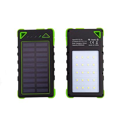 China Wholesale Waterproof Solar Powerbank Charge 8000mah, 10000mah, 20000mah Solar Power Bank Solar Panel Charger for sale