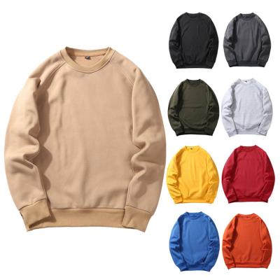 China Anti-Shrink Plus Size Fleece Sweater Solid Color Long Sleeve Crewneck Sweatshirt Christmas Men for sale