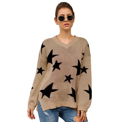 China Winter Star Size USA Lazy Sweater Women Anti Shrink Sweater Loose Knitted Sweater Pullover Tops for sale