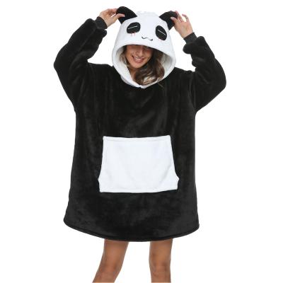 China Anti-Wrinkle Fleece Christmas Outdoor Hoodies Unisex Animal Panda TV Oversized Covering Hoodie for sale