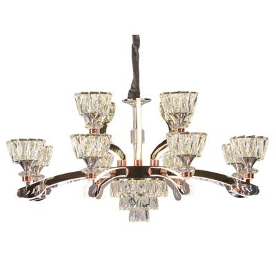 China Modern Living Room Lobby Living Room Lighting K9 Smart Crystal Chandelier LED Chandelier Light for sale