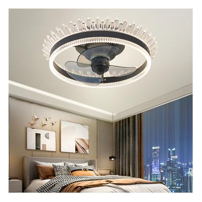 China Modern Newly Designed Fancy LED Lighting Bedroom Chandelier Fan With Modern Luxury LED Ceiling Lights Wireless Remote Control for sale