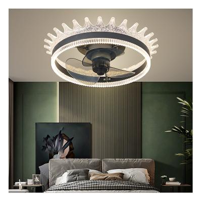 China 2022 modern minimalist modern led fan light for bedroom and living room decoration ceiling fan light, CE certified for sale