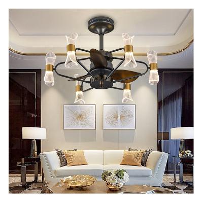 China New Modern Creative Nordic Design Quality Fan Lamp Ceiling Fan Lamp LED Hotel/Room/Bedroom for sale