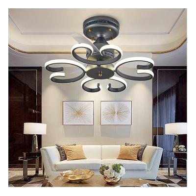 China New 120W Modern Creative Decorative Acrylic Indoor With Fan Modern Bedroom Living Room LED Ceiling Light for sale