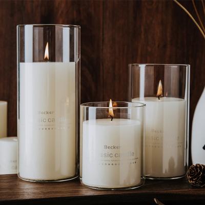 China Classic High Quality Factory Custom Glass Candle Jars Empty Glass Candle Cup Candle Making Jars for sale