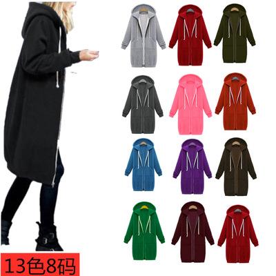 China Women's Winter Hooded Mid-Length Explosive Long-sleeved Jacket QUICK-DRY Autumn and Winter Women's Sweater for sale