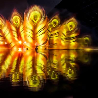 China Chinese Water Curtain Movies Fountain in Lake with Laser Light Show and Projection on Water Screen for sale