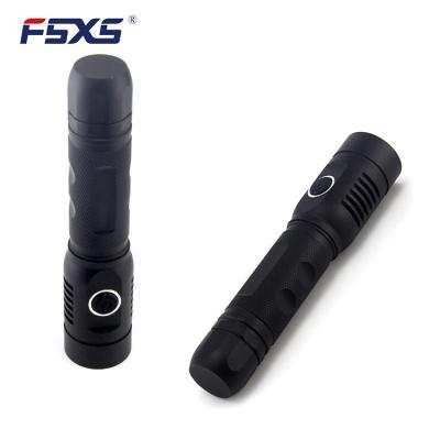 China Aluminum Alloy Camping Explosion-proof Flashlight USB Charging Powerful LED Flashlight Tactical Flashlight for sale