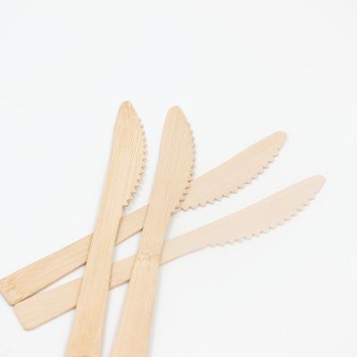 China Eco-Friendly 170mm Family Biodegradable Disposable Wooden Knife With Flat Handle for sale