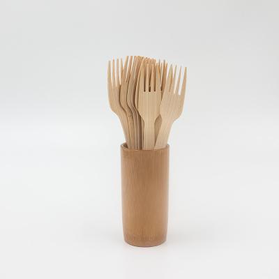 China Wholesale Custom Logo Eco Friendly Family Disposable Restaurant Disposable Cutlery Bamboo Fork for sale