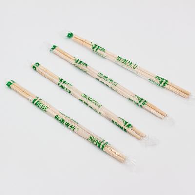 China Disposable cheap price paper opp wrapped accept customized logo sushi round natural bamboo disposable chopsticks for sale