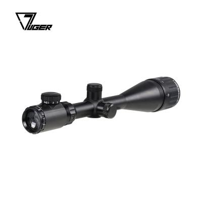 China Tactical 6-24x50 Red and Green Illuminated Firearm Aluminum Alloy LUGER Rifle AOE Scope 6-24x50 with Free Mount for sale