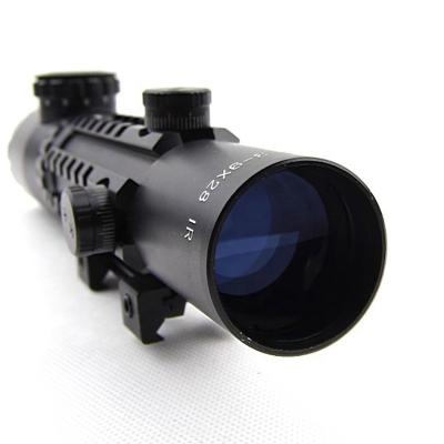 China Aluminum Alloy LUGER 3-9x28 Tactical Scope Hunting Riflescope 28mm Optical Objective Diameter for sale