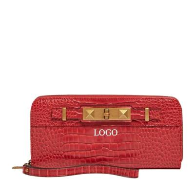 China Waterproof Croc Printing Raffie Maxi Wallet for sale