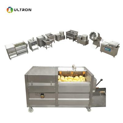 중국 Sweet Potato Chips Crisps Sticks Production Line of Semi-automatic Vegetable Processing Plant Complex 판매용