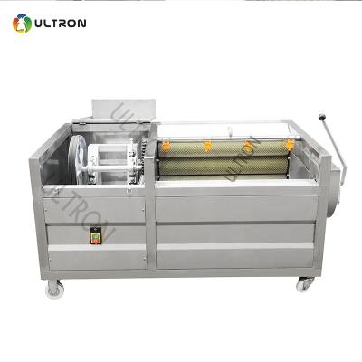 China High Efficiency Easy Operate High Efficiency Automatic Spiral Brush Roller Potato Washing Peeling Machine for sale