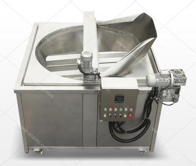 China Large Capacity Commercial Batch Use Almond Chestnut Peanut Fryer Automatic Unloading Machine en venta