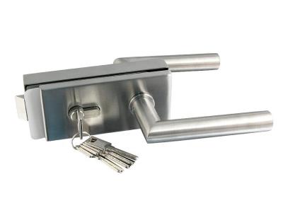 China Aluminum Alloy Style Stainless Steel Door Lock European Frameless Rectangular Lock Under Key Insert for sale