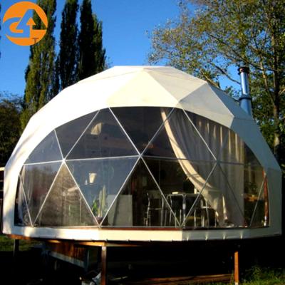 China Waterproof GA dome transparent with white PVC garden igloo geodesic dome tent for sale for sale