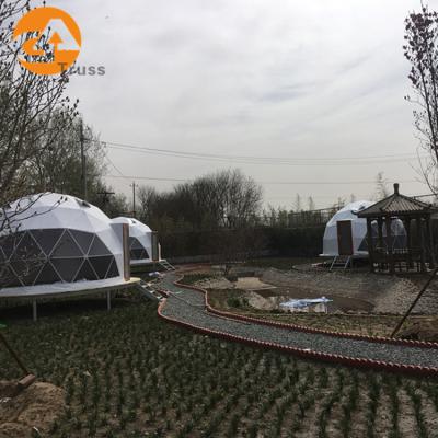 China GA waterproof external hotel geodesic dome kit luxury home/cover geodesic dome kit/metal geodesic dome for sale