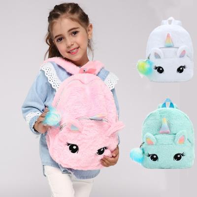 China Mini Cute Animal Backpack Plush High Quality Waterproof Unicorn Kid School Bag for sale