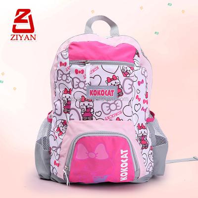 China Multi-compartments Fashion Cute Cat Picture School Bag Backpack For Teenager Girls for sale