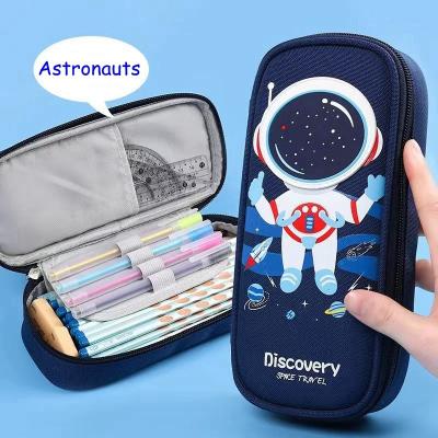 China Fashionable Durable Cut Out Cute Cardboard Cardboard Canvas Pencil Bag For Kid Children for sale