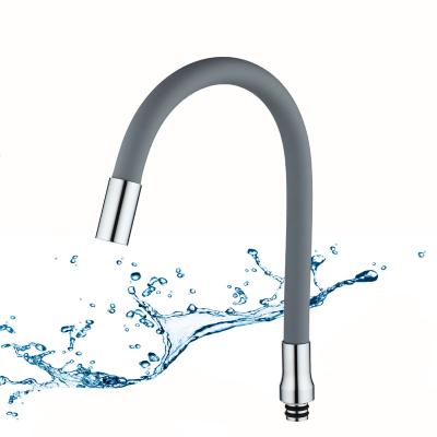 China Gray Color Factory Customized Professional Modern Silicone Kitchen Faucet Flexible Hose With Aerator for sale