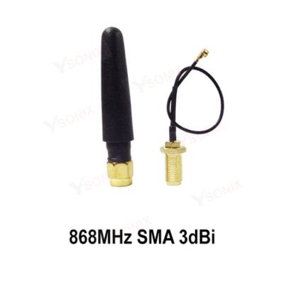 Κίνα 868MHz αρσενικός συνδετήρας Antena 868 MHZ 915 MHZ Antenne GSM 3bdi SMA κεραιών 915MHz Lora Lorawan 10cm rp-SMA/U.FL προς πώληση