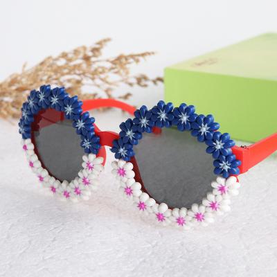 China Cute Kids Summer Glass Kids Around Flower Sunglasses Kids Sun Glasses Babies Boy Eyewear New for sale