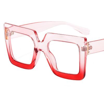 China Other Square Clear Glasses Frame Vintage Clear Glasses Trending Styles Fashion Oversized Glasses for sale