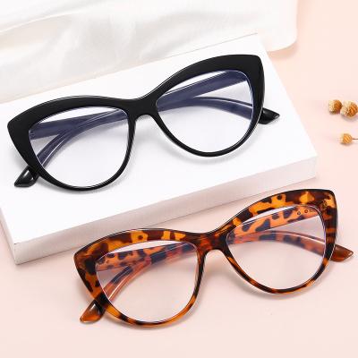 China For Reading Glass Vintage Cat Eye Eyeglasses Women Fashion Red Black Glass Frames Eyewear for sale