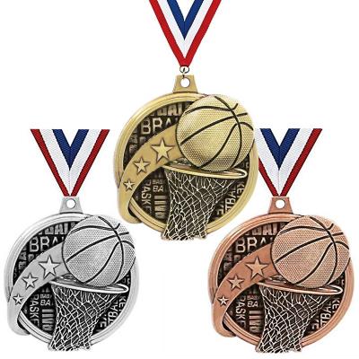 China Hard Enamel Glitter Series Handball Champions Hexagon Basketball Medals of Europe for sale