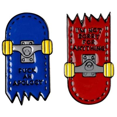 China Free Design Europe Free Sample Quotation Skateboard Hard Enamel Pin Manufacturer for sale